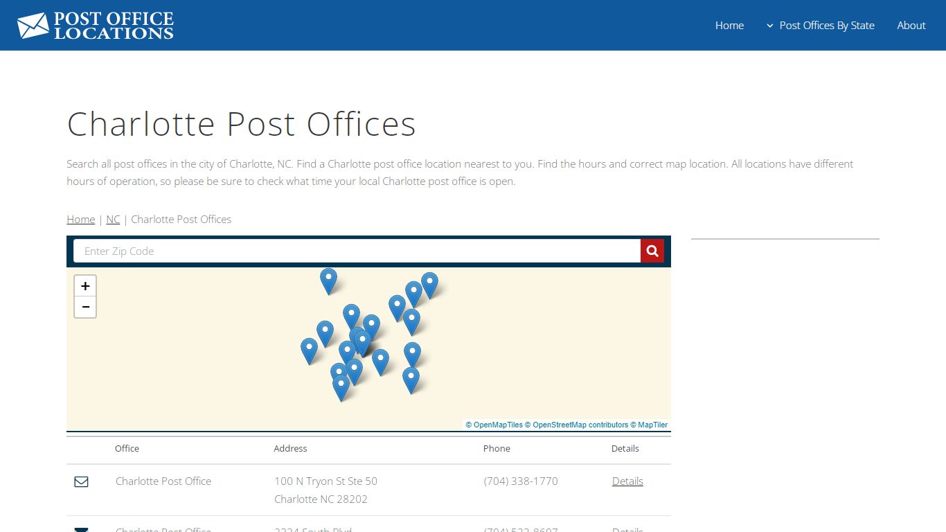 Charlotte Post Office | Post Offices in Charlotte NC